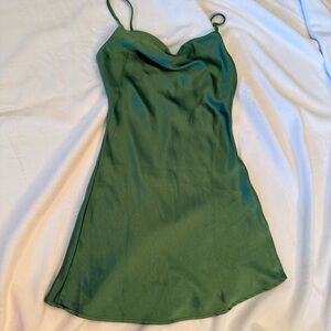 OAK + FORT Forest Green Mini Dress